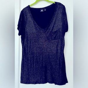 Shiny black Rock & Republic top L